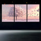 3pcs Dandelion Flying Birds Modern Rose Tree Metal Print Ready to Hang Art