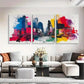 3pcs Vibrant Abstract Urban Street Scene Prefect Wall Art Set Canvas Framed 40x60cm - High Quality Print 100% Australian Made Wall Canvas Ready to Hang