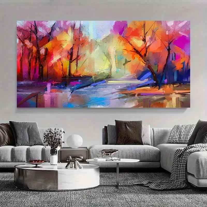 Deep Forest Landscape Wall Art Canvas Office Home Room Framed 120x60cm