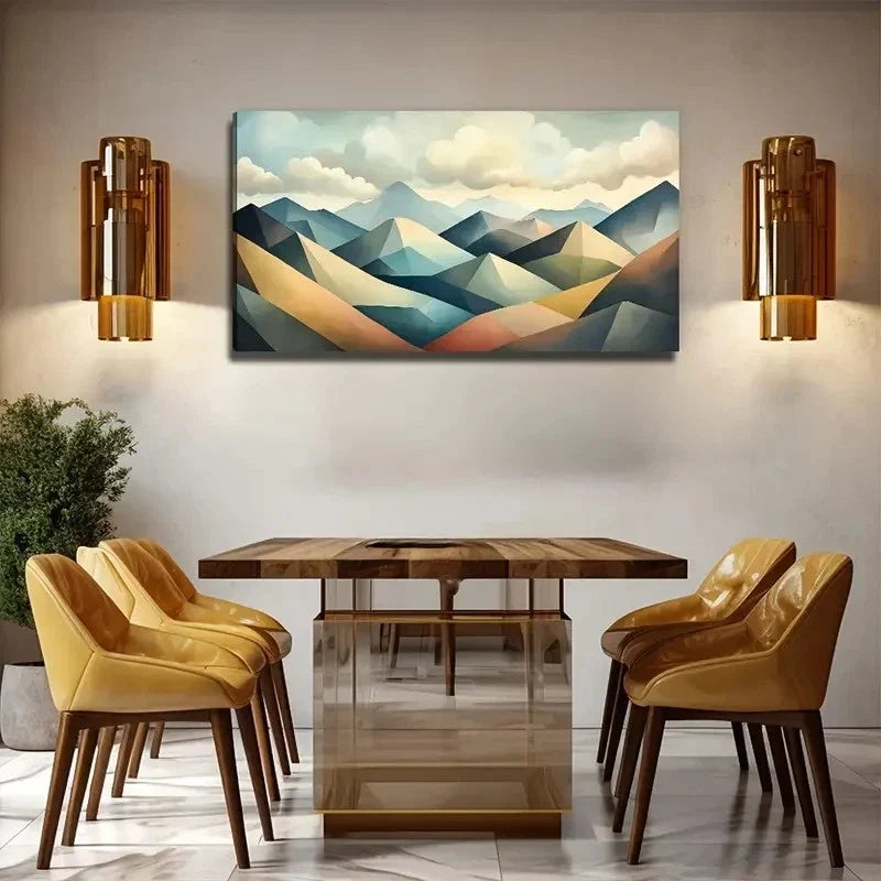 Mountain Scenery Decoration Wall Art Canvas Office Home Room Framed 120x60cm