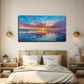 Sunset Afterglow Seascape Wall Art Canvas Office Home Room Framed 120x60cm