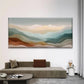 Soft Waves Abstract Landscape Wall Art Canvas Office Home Room Framed 120x60cmc