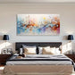 Abstract Music Notes Vibrant Wall Art Canvas Office Home Room Framed 120x60cm