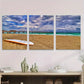 3pcs Beach Surfboard Triptych Modern Metal Print Ready to Hang Art