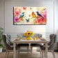 Vibrant Three Birds Perched Wall Art Canvas Office Home Room Framed 120x60cm