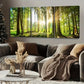3pcs Green Sunlight Shines Through The Trees Wall Art Set Canvas Framed 40x60cm - High Quality Print 100% Australian Made Wall Canvas Ready to Hang