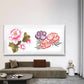 Two Vintage-Style Floral Wall Art Canvas Office Home Room Framed 120x60cm