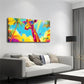 Modern Giraffe Fashion Glasses Wall Art Canvas Office Home Room Framed 120x60cm