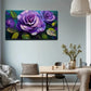 Large Purple Rose Creative Wall Art Canvas Office Home Room Framed 80x45cm