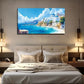 Aegean Sea Seaside View Wall Art Canvas Office Home Room Framed 80x45cm