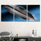 3pcs Featuring Feathers on a Blue Background Wall Art Set Canvas Framed 40x60cm - High Quality Print 100% Australian Made Wall Canvas Ready to Hang