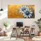 Black Flower Heart Delicate Wall Art Canvas Office Home Room Framed 120x60cm