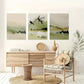3pcs Green Mountain & Bamboo Forest Wall Art Set Canvas Framed 40x60cm - High Quality Print 100% Australian Made Wall Canvas Ready to Hang