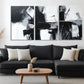 3pcs Monochrome Contemporary Abstract Perfect Wall Art Set Canvas Framed 40x60cm - High Quality Print 100% Australian Made Wall Canvas Ready to Hang