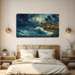 Coastal Tsunami Décor Modern Wall Art Canvas Office Home Room Framed 120x60cm
