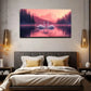 Two Swan Necks In A Heart Wall Art canvas office home room framed 120x60cm