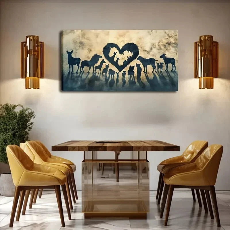 Rustic Charm Rustic Forest Wall Art Canvas Office Home Room Framed 120x60cm