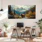 Bear In Forest Modern Deco Wall Art Canvas Office Home Room Framed 120x60cm