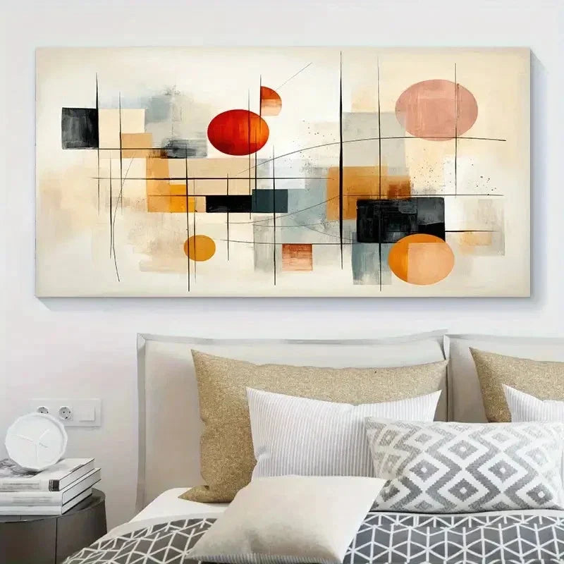 Minimalist Geometric Shapes Wall Art Canvas Office Home Room Framed 120x60cm