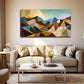 Mountains Sunset Conference Wall Art Canvas Office Home Room Framed 80x45cm