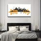 Autumn Mountain Landscape Path Wall Art Canvas Office Home Room Framed 120x60cm