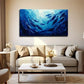Vibrant Blue Ocean Scene Wall Art Canvas Office Home Room Framed 120x60cm