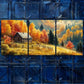 3pcs Autumn Wooden House Nature Beauty Perfect Wall Art Set Canvas Framed 40x60cm - High Quality Print 100% Australian Made Wall Canvas Ready to Hang