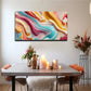 Large Abstract Fluid Texture Wall Art Canvas Office Home Room Framed 120x60cm