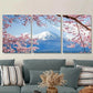 3pcs Cherry Blossom & Mount Fuji Pink Trees Wall Art Set Canvas Framed 40x60cm - High Quality Print 100% Australian Made Wall Canvas Ready to Hang