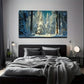 A Snow-Covered Forest Wall Art Canvas Office Home Room Framed 120x60cm