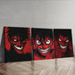 3pcs Red Faced Monster Fear Darkness Perfect Wall Art Set Canvas Framed 40x60cm - High Quality Print 100% Australian Made Wall Canvas Ready to Hang