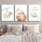 3pcs Astronaut & Planets Decor Wall Art Set Canvas Framed 40x60cm - High Quality Print 100% Australian Made Wall Canvas Ready to Hang