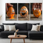 3pcs Funny Egg Playful Cartoon Perfect Wall Art Set Canvas Framed 40x60cm - High Quality Print 100% Australian Made Wall Canvas Ready to Hang