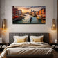 Large Venice Water City Wall Art Canvas Office Home Room Framed 80x45cm