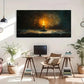 Warmth Candlelight Themes Dark Wall Art Canvas Office Home Room Framed 120x60cm