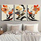 3pcs Ancient Style Woman and Flowers Wall Art Set Canvas Framed 40x60cm - High Quality Print 100% Australian Made Wall Canvas Ready to Hang