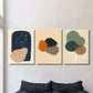 3pcs Modern Minimalist Abstract Neutral Tones Metal Print Ready to Hang Art