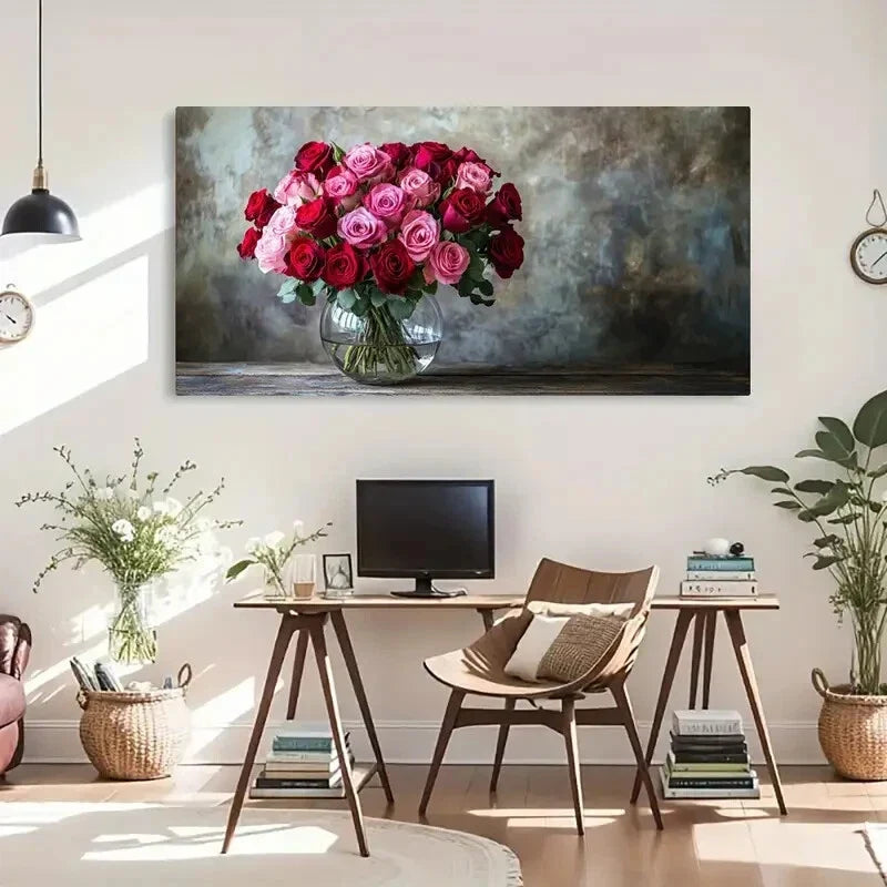 Gerbera Daisies Floral Décor Wall Art Canvas Office Home Room Framed 120x60cm