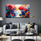 Blocks & Red Balls Abstract Wall Art Canvas Office Home Room Framed 120x60cm
