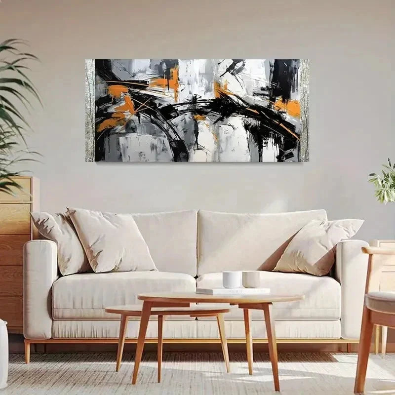 Geometric Pattern Texture Wall Art Canvas Office Home Room Framed 120x60cm