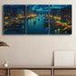 3pcs Venice's Grand Canal at Night Dark Perfect Wall Art Set Canvas Framed 40x60cm - High Quality Print 100% Australian Made Wall Canvas Ready to Hang
