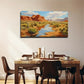 Gobi Desert Cactus River Wall Art Canvas Office Home Room Framed 120x60cm