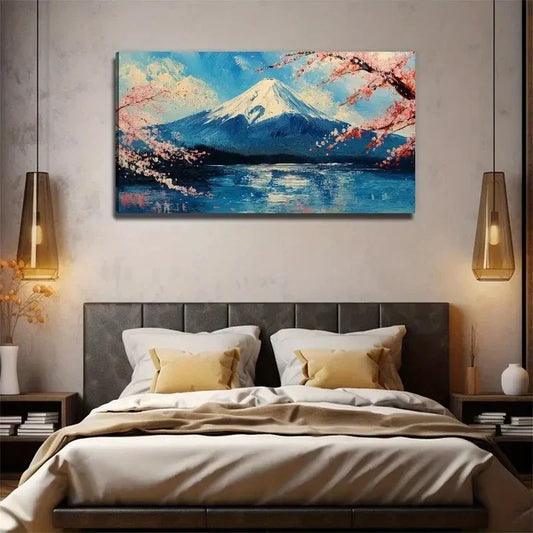 Famous Mount Fuji Suitable Wall Art Canvas Office Home Room Framed 120x60cm