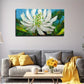 Acrylic Style A White Flower Wall Art Canvas Office Home Room Framed 80x45cm