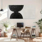Black and White Contrast Hook Wall Art Canvas Office Home Room Framed 120x60cm