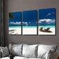 3pcs Beach Paradise Ocean Classic Modern Wall Art Set Canvas Framed 40x60cm - High Quality Print 100% Australian Made Wall Canvas Ready to Hang