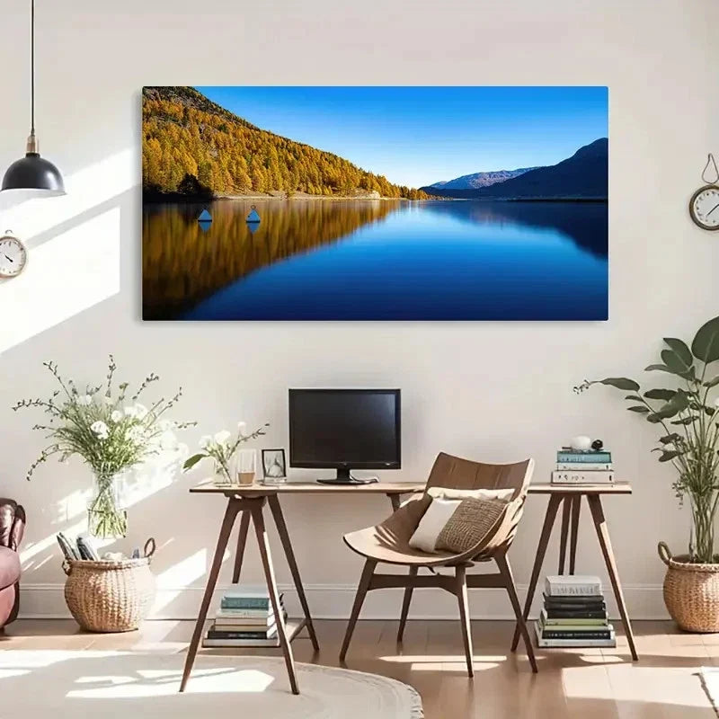 Spring & Winter Landscape Wall Art Canvas Office Home Room Framed 120x60cm