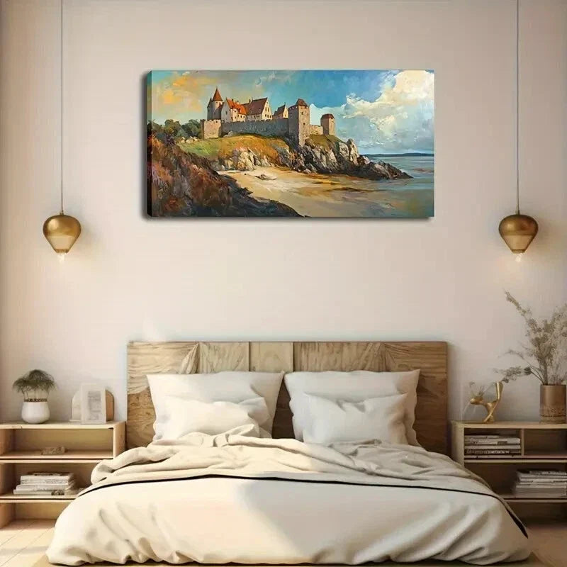 Sea Realistic Aesthetic Décor Wall Art Canvas Office Home Room Framed 120x60cm
