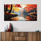 White Plum Blossom Lake wall canvas office home room framed 120x60cm