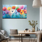 Vibrant Poppy Design In Red Wall Art canvas office home room framed 120x60cm